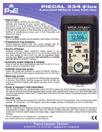 Thumbnail of document Data Sheet - 334 4-20 mA Loop Calibrator